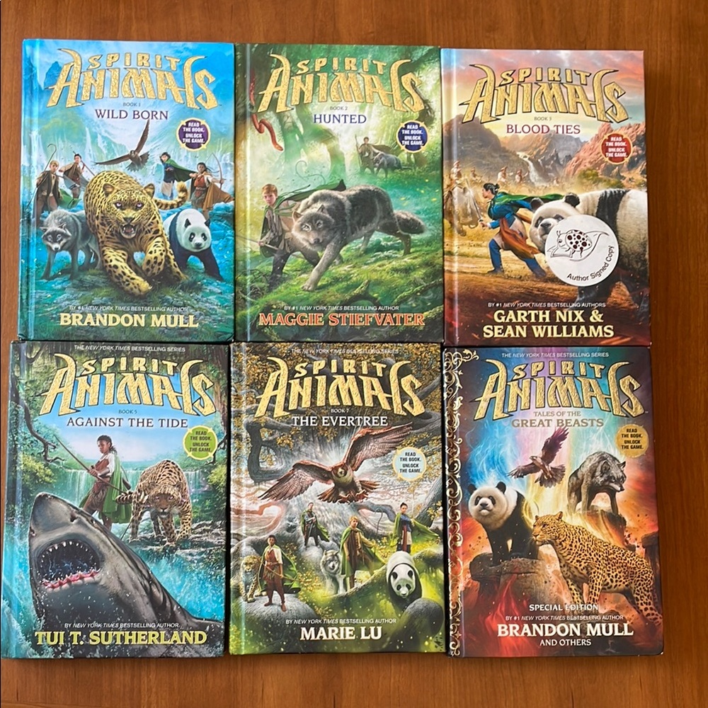 Scholastic 6 books, Spirit Animals Books New York Times best selling series
